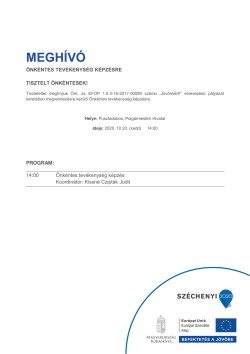MEGHÍVÓ, Önkéntes képzés, 2020.10.20., PDF-1