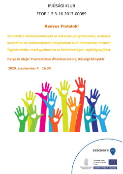 PLAKÁT, Ifjúsági K., Önkéntes program, 2020.09.04., PDF-1